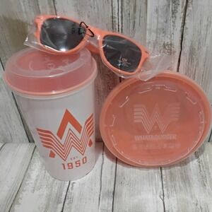 Whataburger Orange Cup Bowl‎ Sunglasses 75th Anniversary Collectible Set